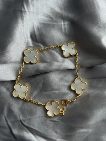 Браслет white yellow/gold