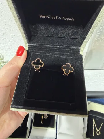 Сережки black rose/gold