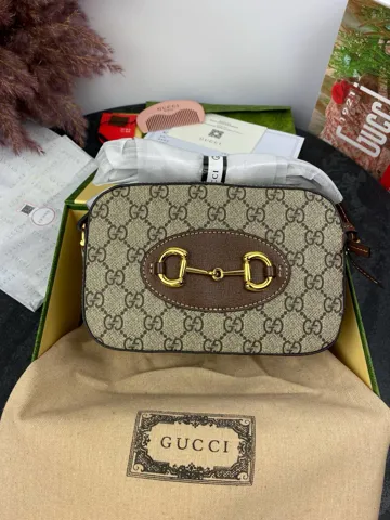Gucci Horsebit 1955 Small Brown (з гребінцем)