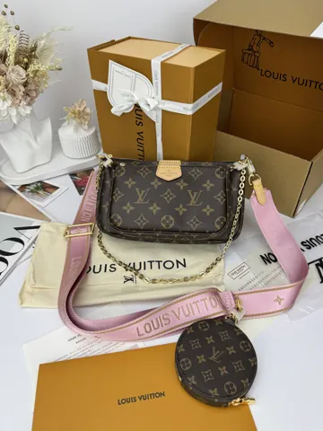 Louis Vuitton Multi Pochette Brown/Pink 1:1