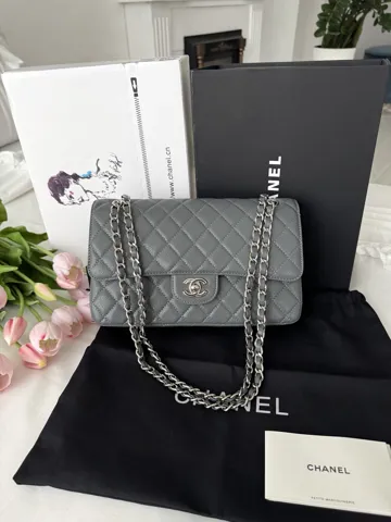 Chanel Grey Silver Texture