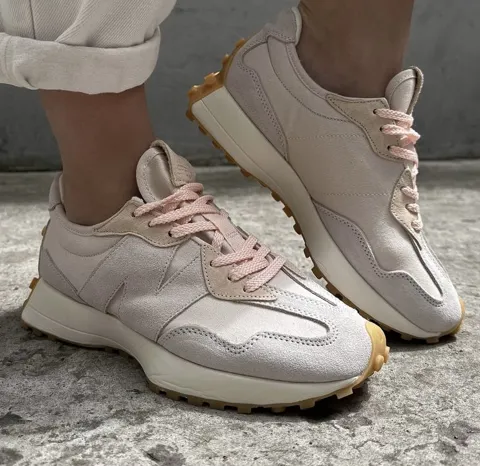 New Balance 327 Cream Pink Premium