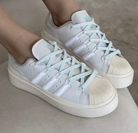 Adidas Superstar Beige Blue