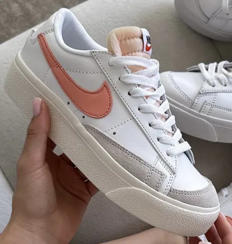 Blazer Low Platform White Peach