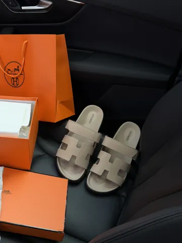 Hermes Chypre Sandals Beige Calfskin