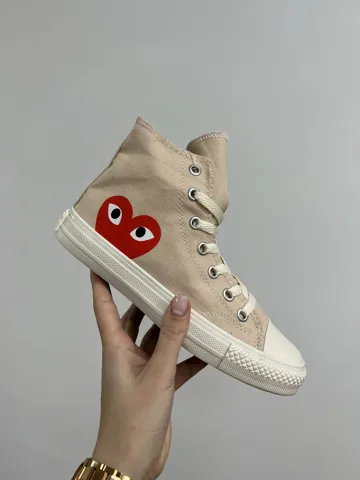 Converse x Comme Des Garcons Play High Top Beige