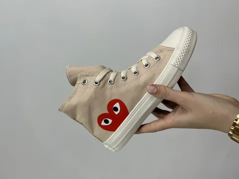 Converse x Comme Des Garcons Play High Top Beige