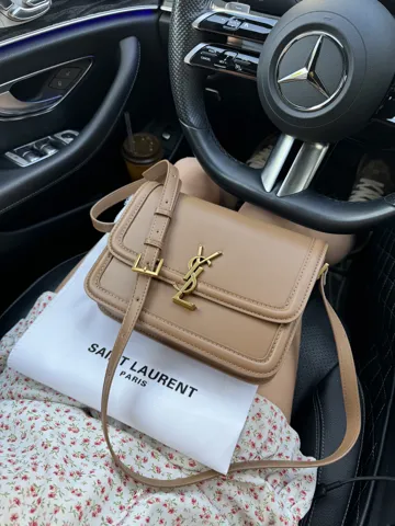 Saint Laurent Solferino Beige/Gold