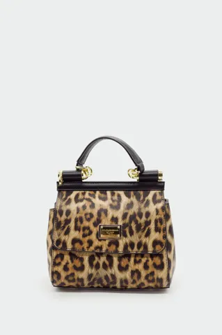 Dolce & Gabbana Medium Sicily Leopard print Bag