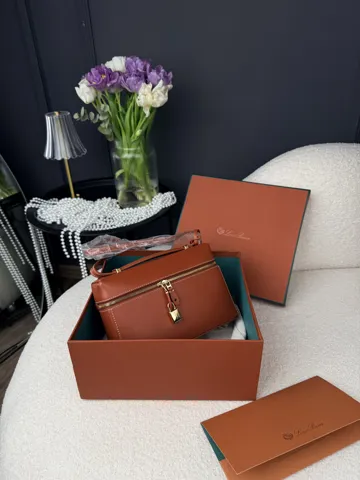 Loro Piana Extra Pocket 23 in Smooth Leather Dark Terracotta