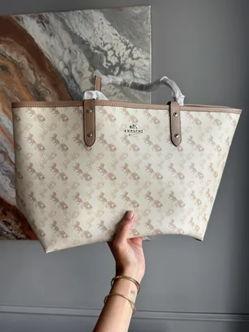 Coach Field Tote With Horse and Carriage Print