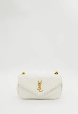 Saint Laurent Loulou Mini Leather White with Gold