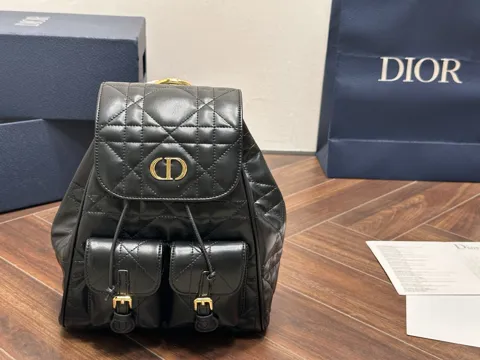 Dior Backpack Large Black with Gold
