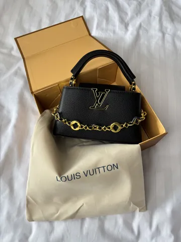 Louis Vuitton Capucines Mini Black with Gold