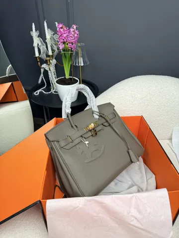 Hermes Birkin 30 Bag in Taupe Togo Leather with Gold Hardware