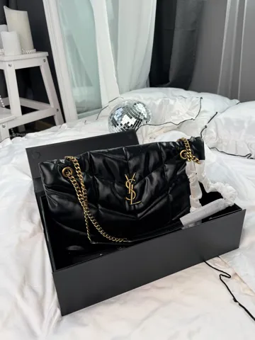 Saint Laurent Loulou Largel Black / Gold