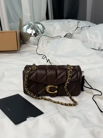 Coach Coach Tabby Shoulder Bag Chocolate with Gold Hardware