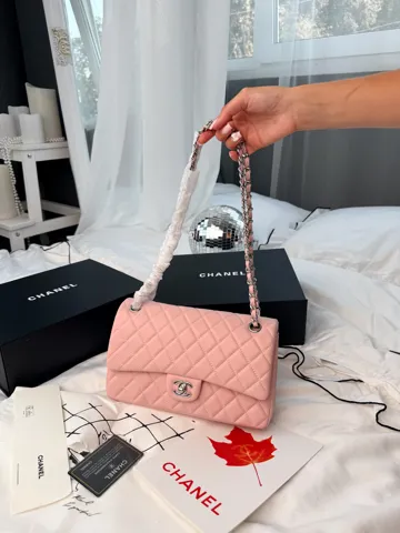 Chanel Classic Flap 25 Pink Silver Hardware