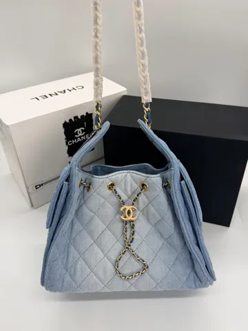 Chanel 25 Light Blue Denim Handbag