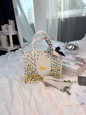 Dior Book Tote Floral Embroidery