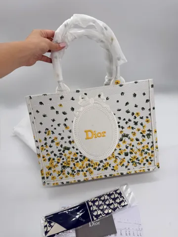 Dior Book Tote Floral Embroidery