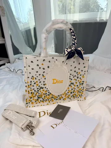 Dior Book Tote Floral Embroidery