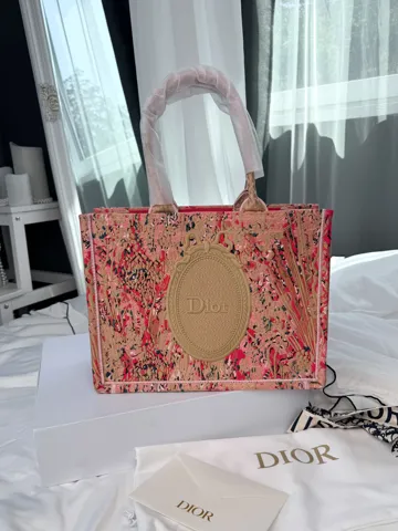 Dior Book Tote Floral Embroidery