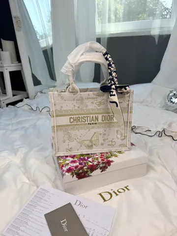 Dior Book Tote Butterfly Embroidery