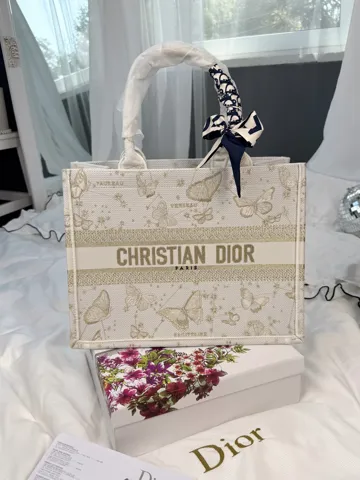 Dior Book Tote Butterfly Embroidery