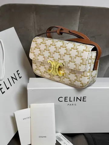 Celine Triomphe Canvas Bag Leather