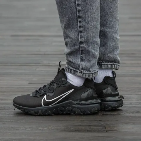 Nike React Vision Black White Swoosh