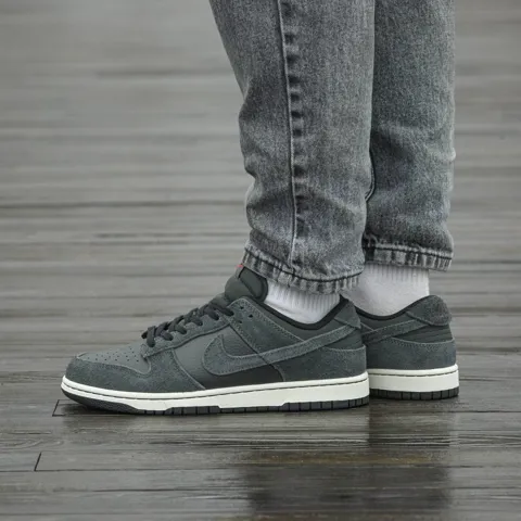 Nike Dunk Low PRM Medium Ash and Black