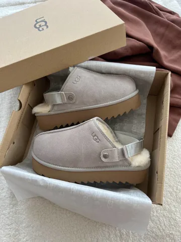 Lanah Clog Brown Grey Platform