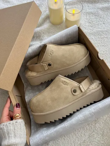 Lanah Clog Brown Beige Platform