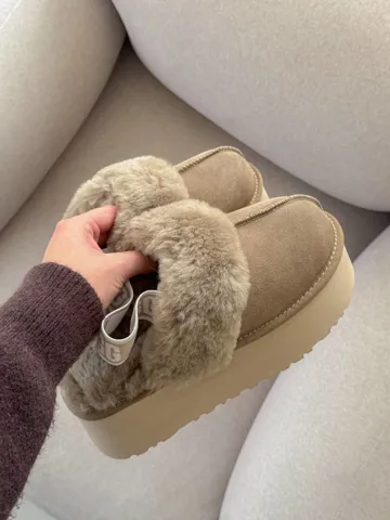 Funkette Slipper Platform Light Brown