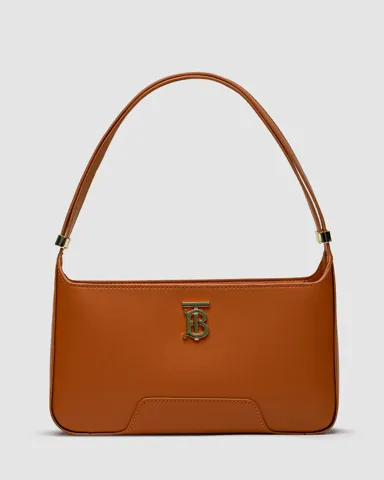 Burberry Leather TB Shoulder Bag "Brown"