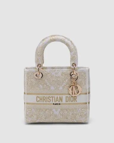 Dior Medium Lady D-Lite Bag Toile de Jouy Embroidery