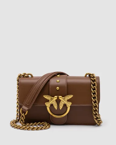 Pinko Mini Love Bag One Simply Brown/Gold