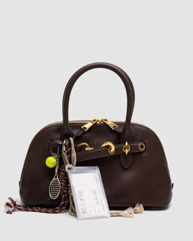 Miu Miu Aventure Nappa Leather Top-Handle Bag Brown