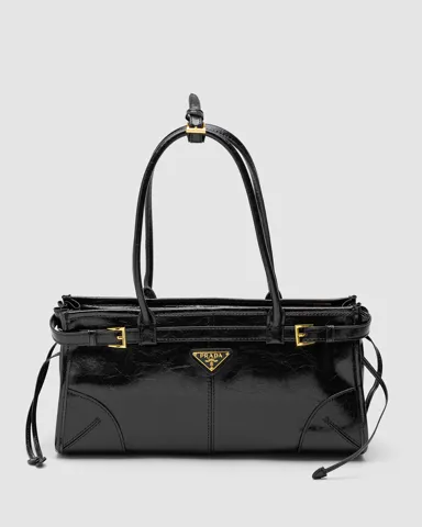 Prada Medium Leather Handbag Black