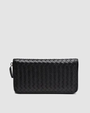 Bottega Veneta Intrecciato Piccolo Zip Black