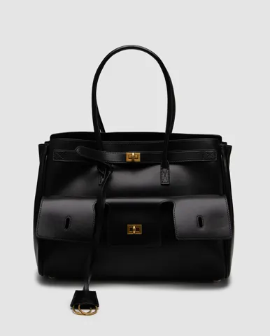 Balenciaga Bel Air Tote Bag Black/Gold