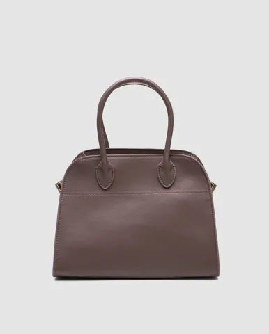 The Row Soft Margaux 26 Bag in Leather Brown