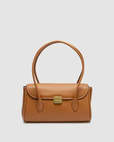 Miu Miu Leather Shoulder Bag Brown
