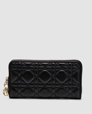 Christian Dior Lady Dior Voyageur Wallet Black
