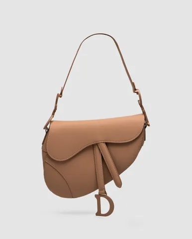 Christian Dior Ultra Matte Calfskin Saddle Bag Beige