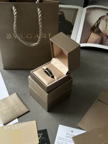 Bvlgari B.zero1 Two-Band Ring 18K Rose Gold/Black Ceramic