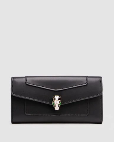 Bvlgari Serpenti Forever Large Wallet Black