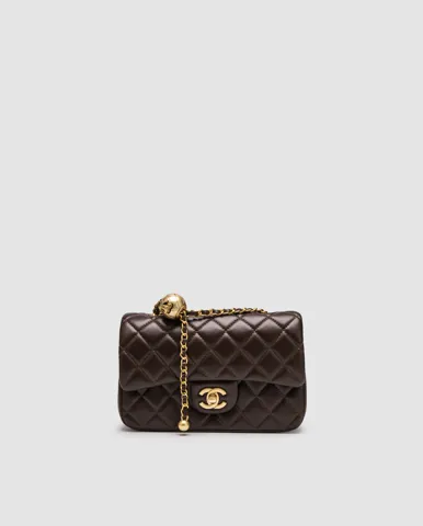 Chanel Classic 1.55 Small Single Flap in Brown/Gold