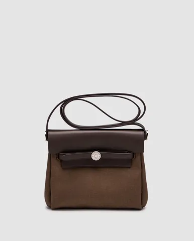 Hermes Herbag Zip 20 Bag Chocolate